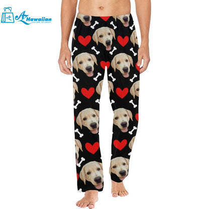 Custom Photo Pajama Pants, Pet Dog Pajama Pants, Personalized Dog Face Pajama Pants, Photo Pajama Bottoms, Couple Gifts, Pet Lover Gifts