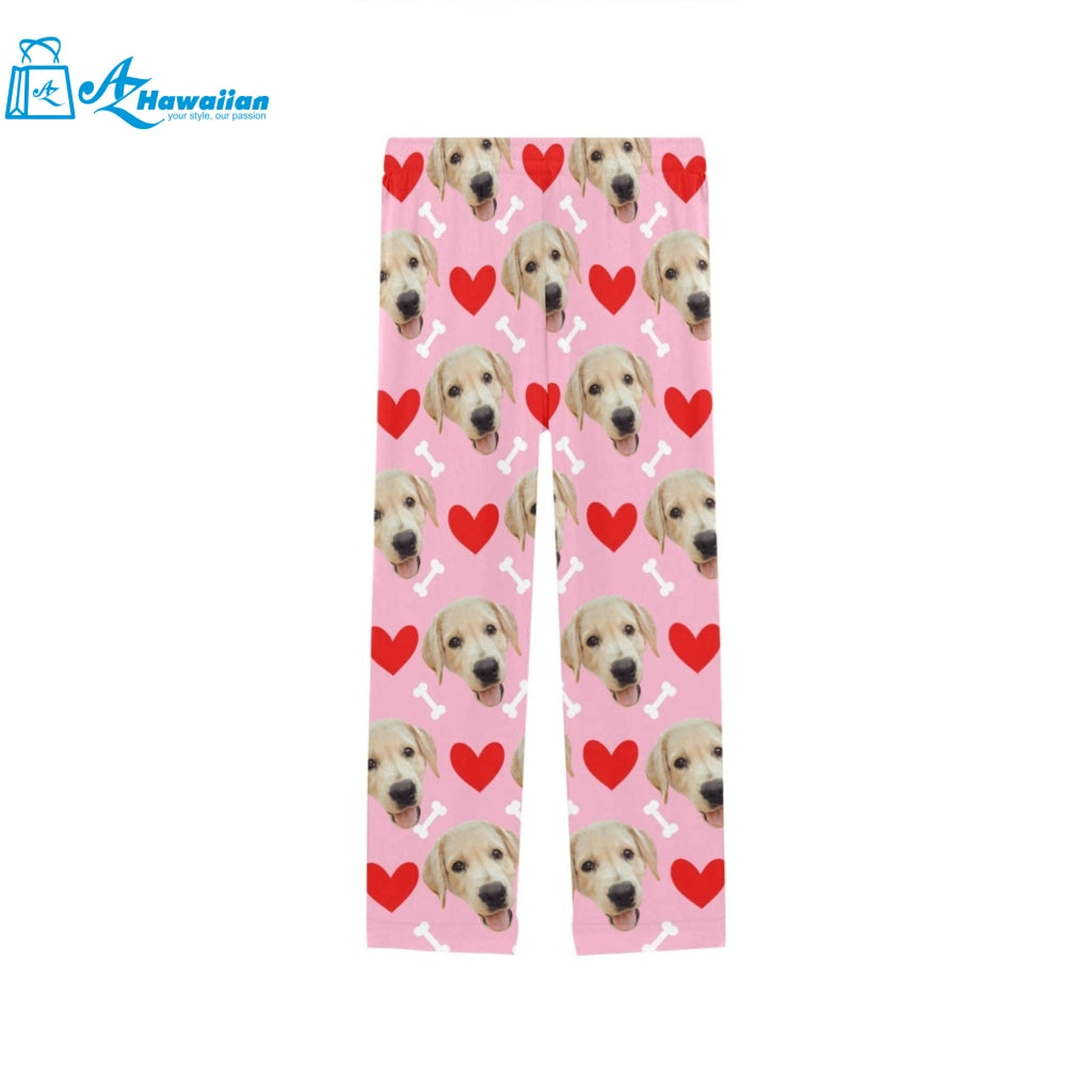 Custom Photo Pajama Pants, Pet Dog Pajama Pants, Personalized Dog Face Pajama Pants, Photo Pajama Bottoms, Couple Gifts, Pet Lover Gifts