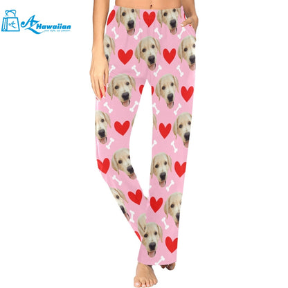 Custom Photo Pajama Pants, Pet Dog Pajama Pants, Personalized Dog Face Pajama Pants, Photo Pajama Bottoms, Couple Gifts, Pet Lover Gifts