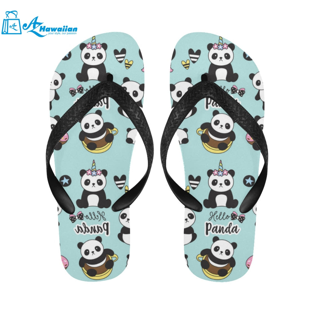 Cute baby panda pattern Unisex Flip Flops