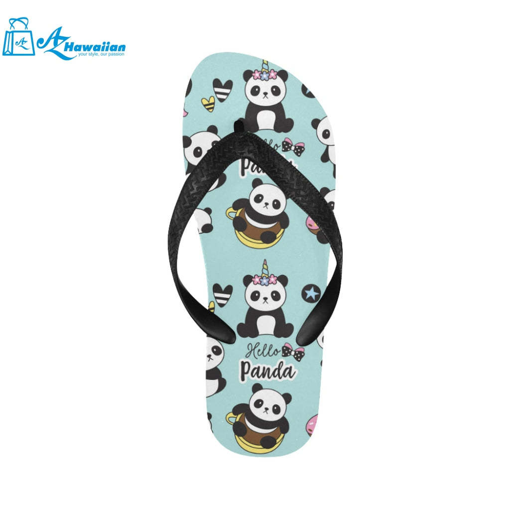 Cute baby panda pattern Unisex Flip Flops