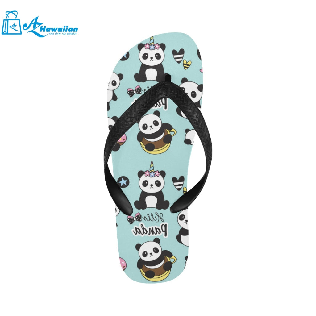 Cute baby panda pattern Unisex Flip Flops