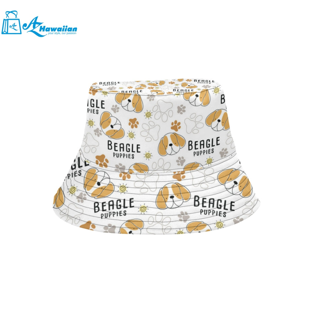 Cute beagle dog pattern background Unisex Bucket Hat