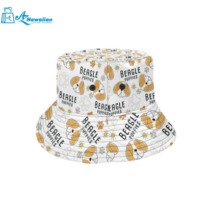 Cute beagle dog pattern background Unisex Bucket Hat