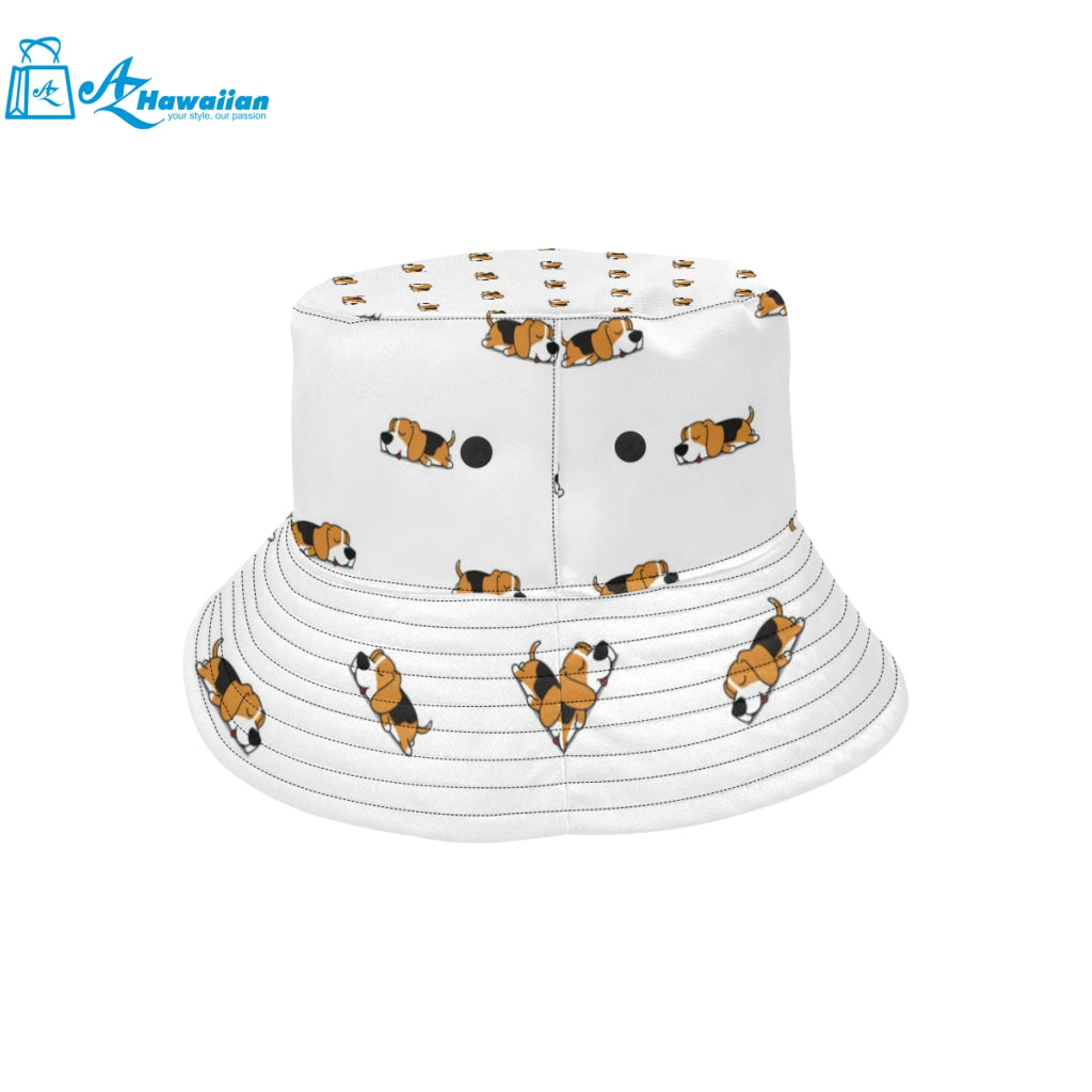 Cute beagle dog sleeping pattern Unisex Bucket Hat