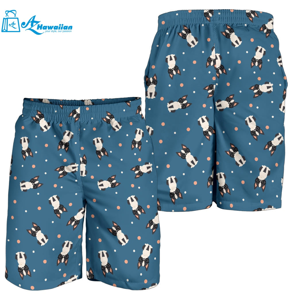 Cute Boston Terrier Dog Spattern Men Shorts