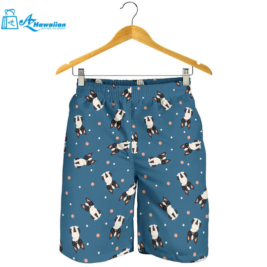 Cute Boston Terrier Dog Spattern Men Shorts