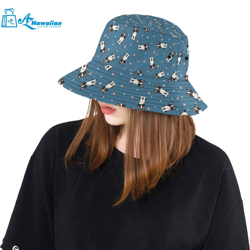 Cute boston terrier dog spattern Unisex Bucket Hat