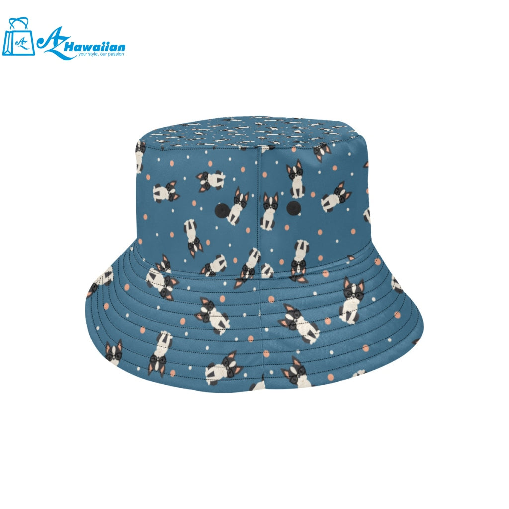 Cute boston terrier dog spattern Unisex Bucket Hat