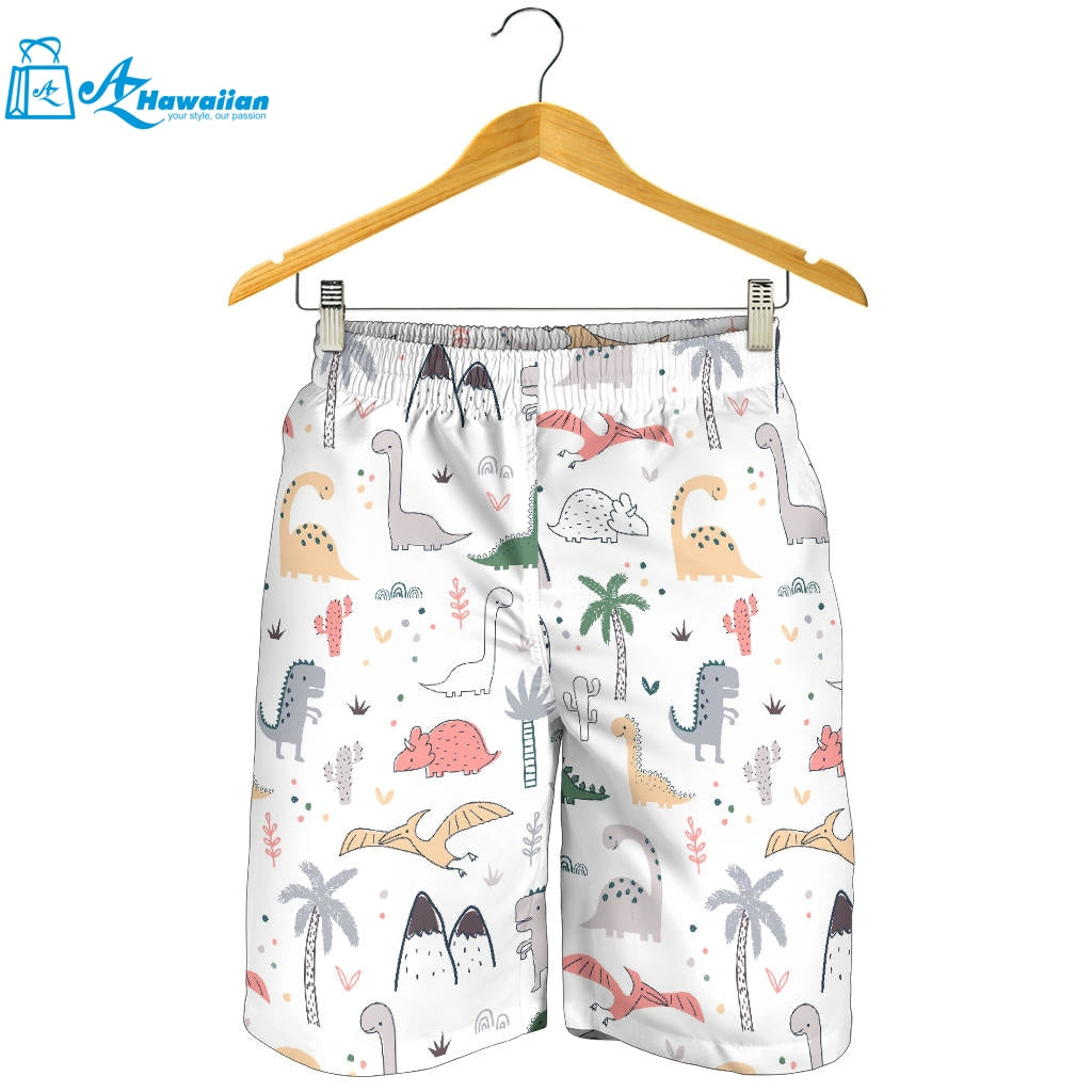 Cute Cartoon Dinosaurs Tree Pattern Men Shorts