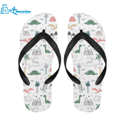 Cute cartoon dinosaurs tree pattern Unisex Flip Flops