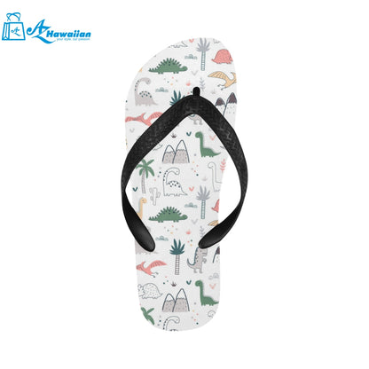 Cute cartoon dinosaurs tree pattern Unisex Flip Flops