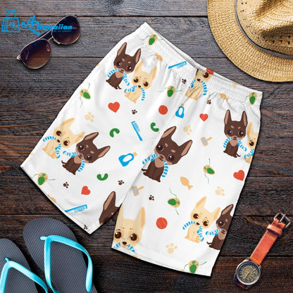 Cute Chihuahua Dog Pattern Men Shorts