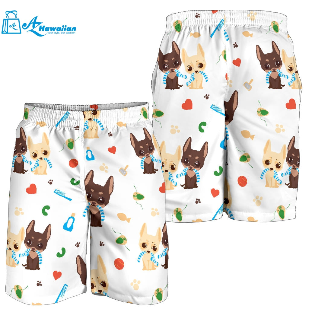 Cute Chihuahua Dog Pattern Men Shorts