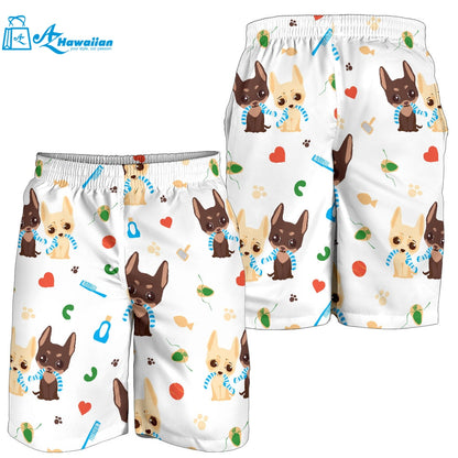 Cute Chihuahua Dog Pattern Men Shorts