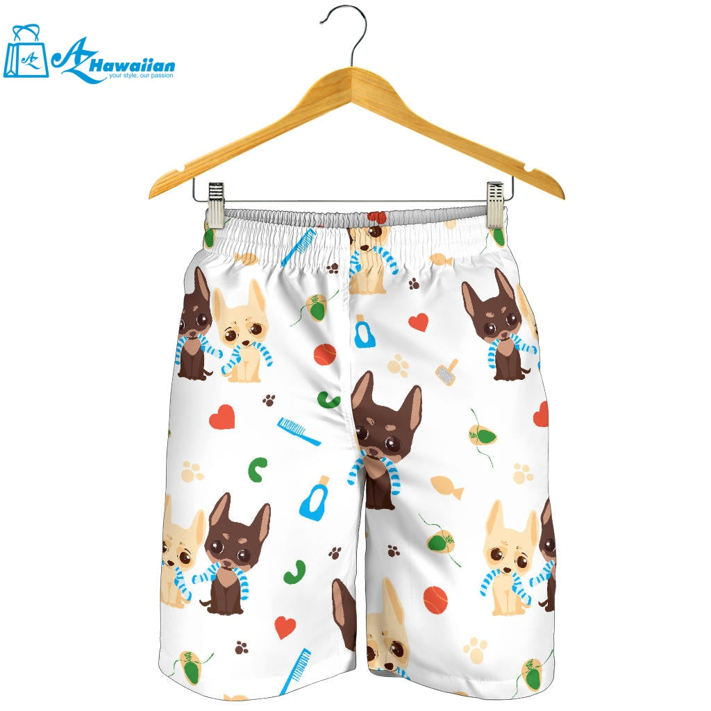 Cute Chihuahua Dog Pattern Men Shorts