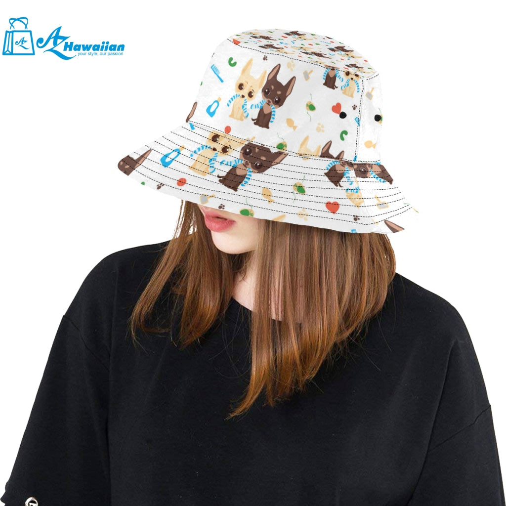 Cute Chihuahua dog pattern Unisex Bucket Hat