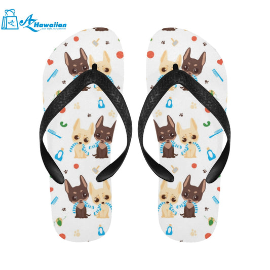 Cute Chihuahua dog pattern Unisex Flip Flops