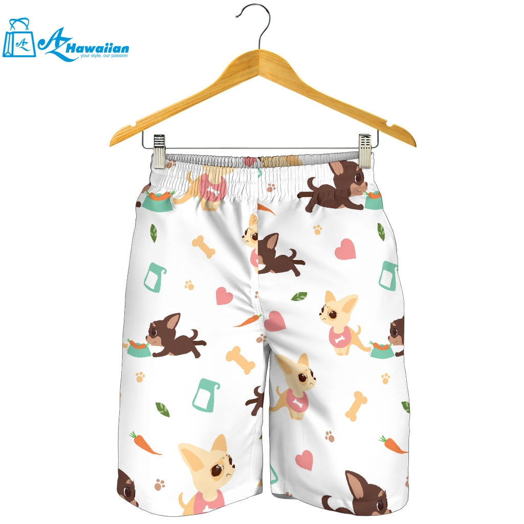 Cute Chihuahua Puppie Pattern Men Shorts