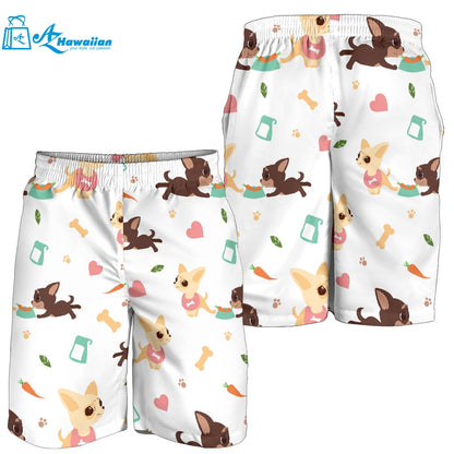 Cute Chihuahua Puppie Pattern Men Shorts