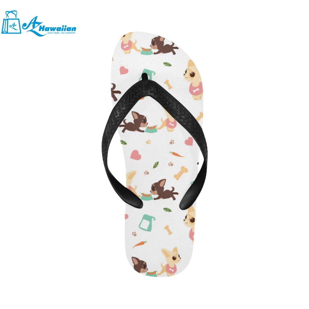 Cute Chihuahua puppie pattern Unisex Flip Flops