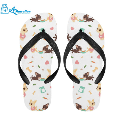 Cute Chihuahua puppie pattern Unisex Flip Flops