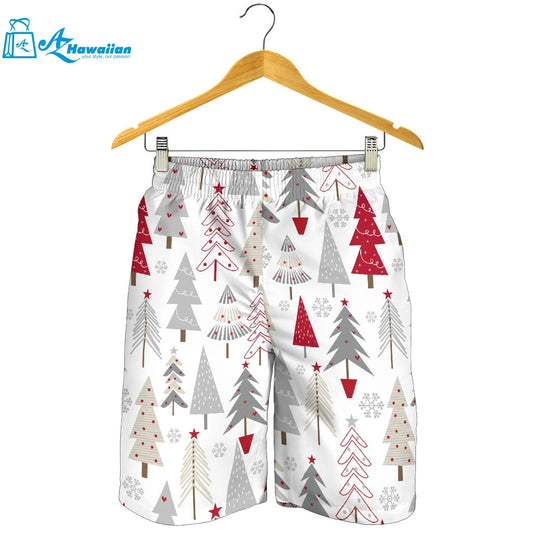 Cute Christmas Tree Pattern Men Shorts