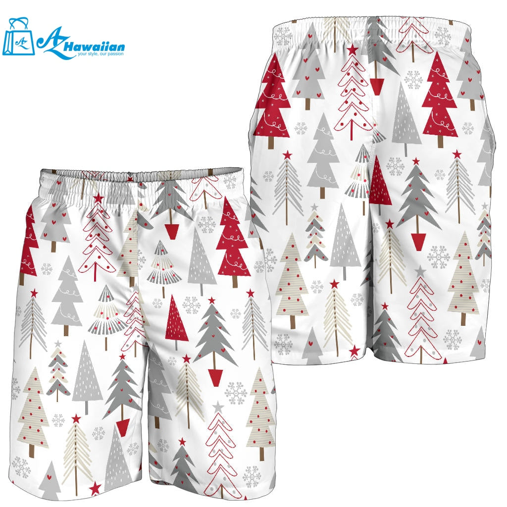 Cute Christmas Tree Pattern Men Shorts