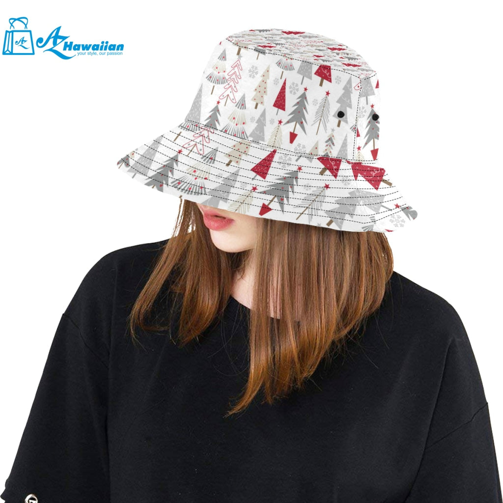 Cute Christmas tree pattern Unisex Bucket Hat