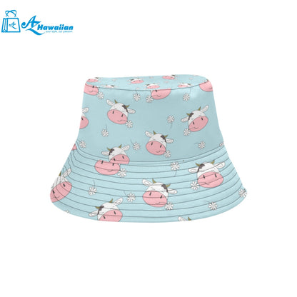 Cute cow flower pattern Unisex Bucket Hat