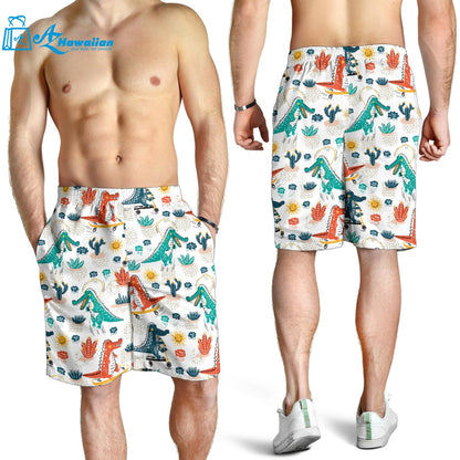 Cute Crocodile Pattern Men Shorts