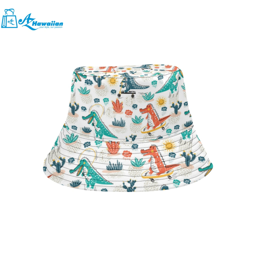 Cute Crocodile Pattern Unisex Bucket Hat