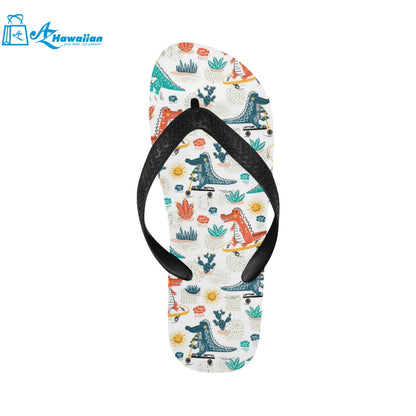 Cute Crocodile Pattern Unisex Flip Flops