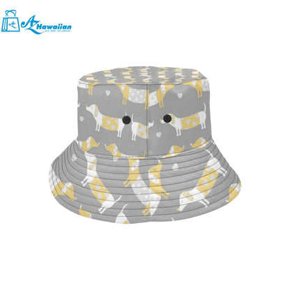 Cute dachshund dog pattern Unisex Bucket Hat