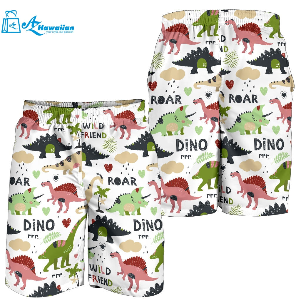 Cute Dinosaurs Pattern Men Shorts