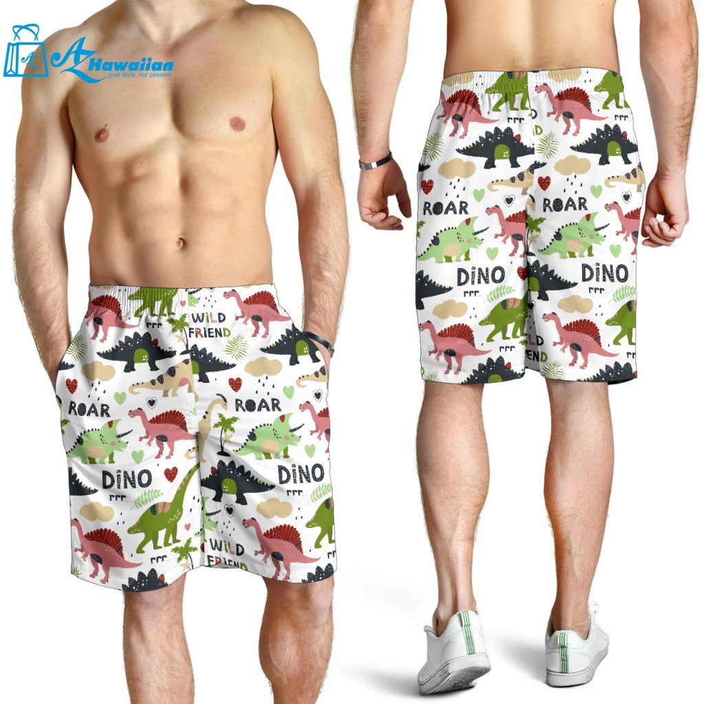 Cute Dinosaurs Pattern Men Shorts