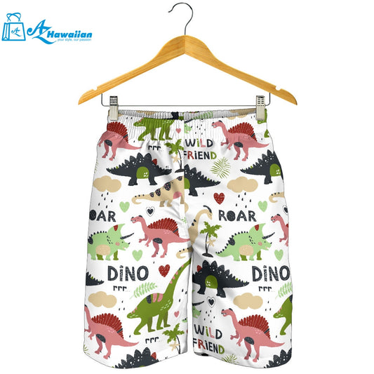 Cute Dinosaurs Pattern Men Shorts