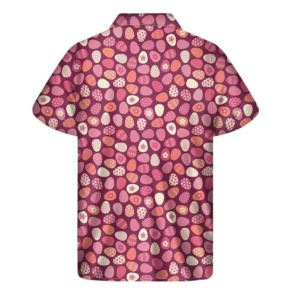 Cute Easter Eggs Pattern Print Mens Short Sleeve Shirt Hawaiian