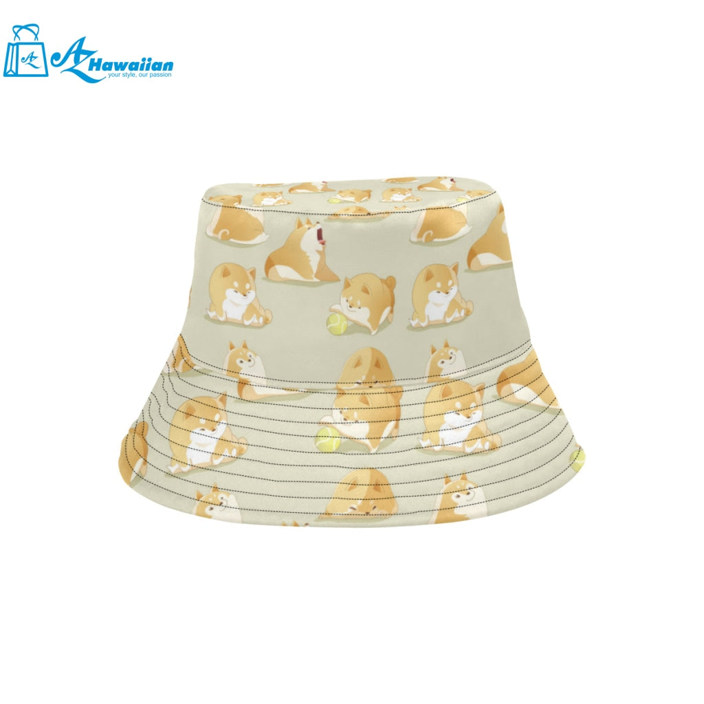 Cute fat shiba inu dog pattern Unisex Bucket Hat