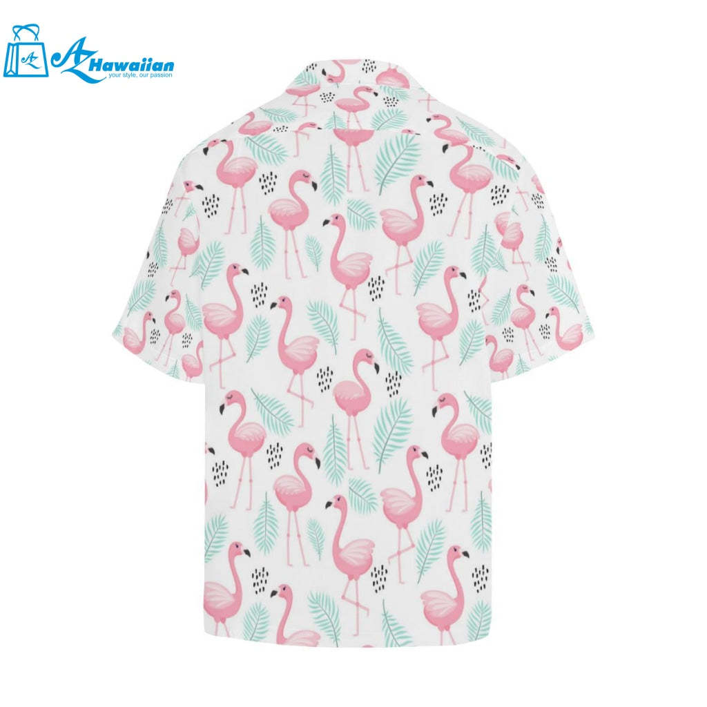 Cute Flamingo Pattern Mens All Over Print Hawaiian Shirt