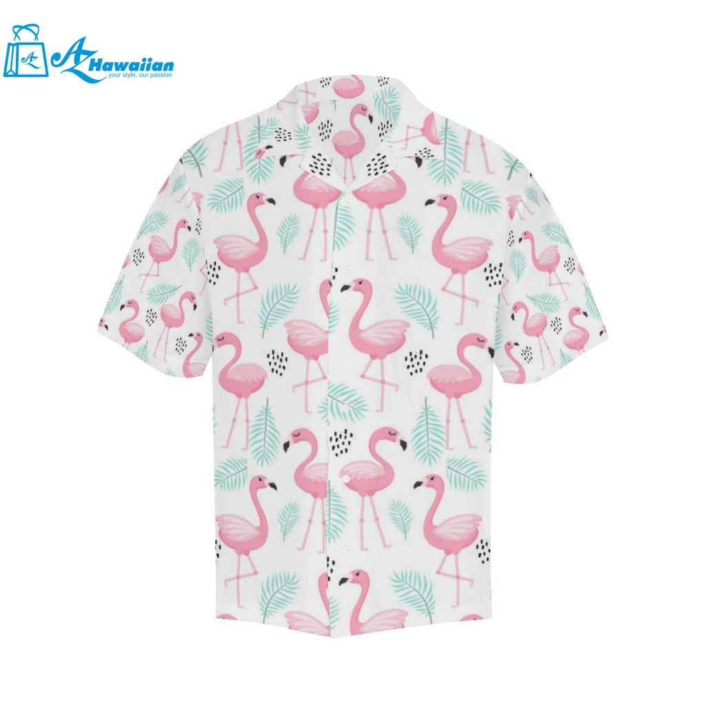 Cute Flamingo Pattern Mens All Over Print Hawaiian Shirt