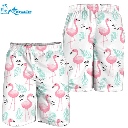 Cute Flamingo Pattern Men Shorts