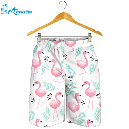 Cute Flamingo Pattern Men Shorts