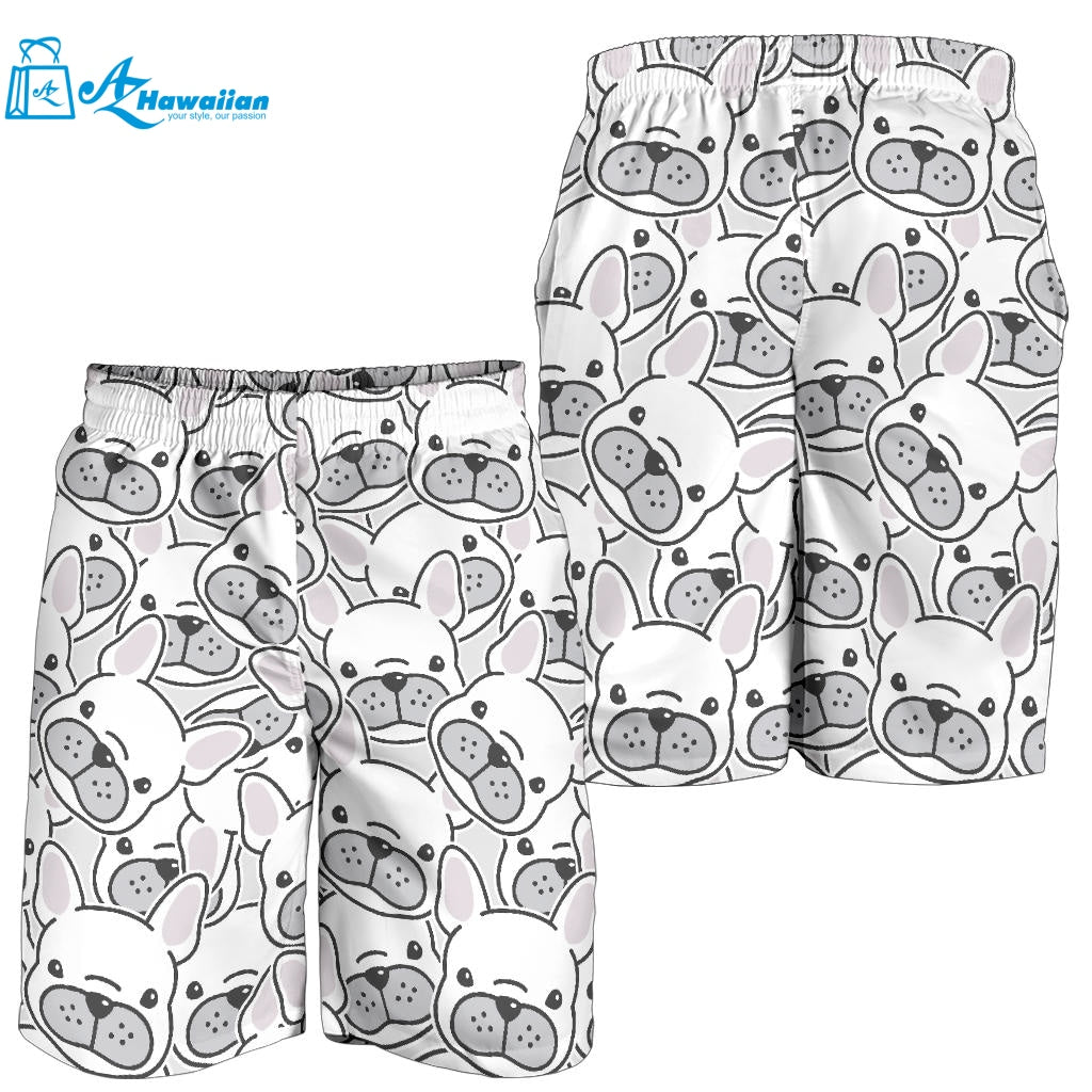 Cute French Bulldog Head Pattern Men Shorts