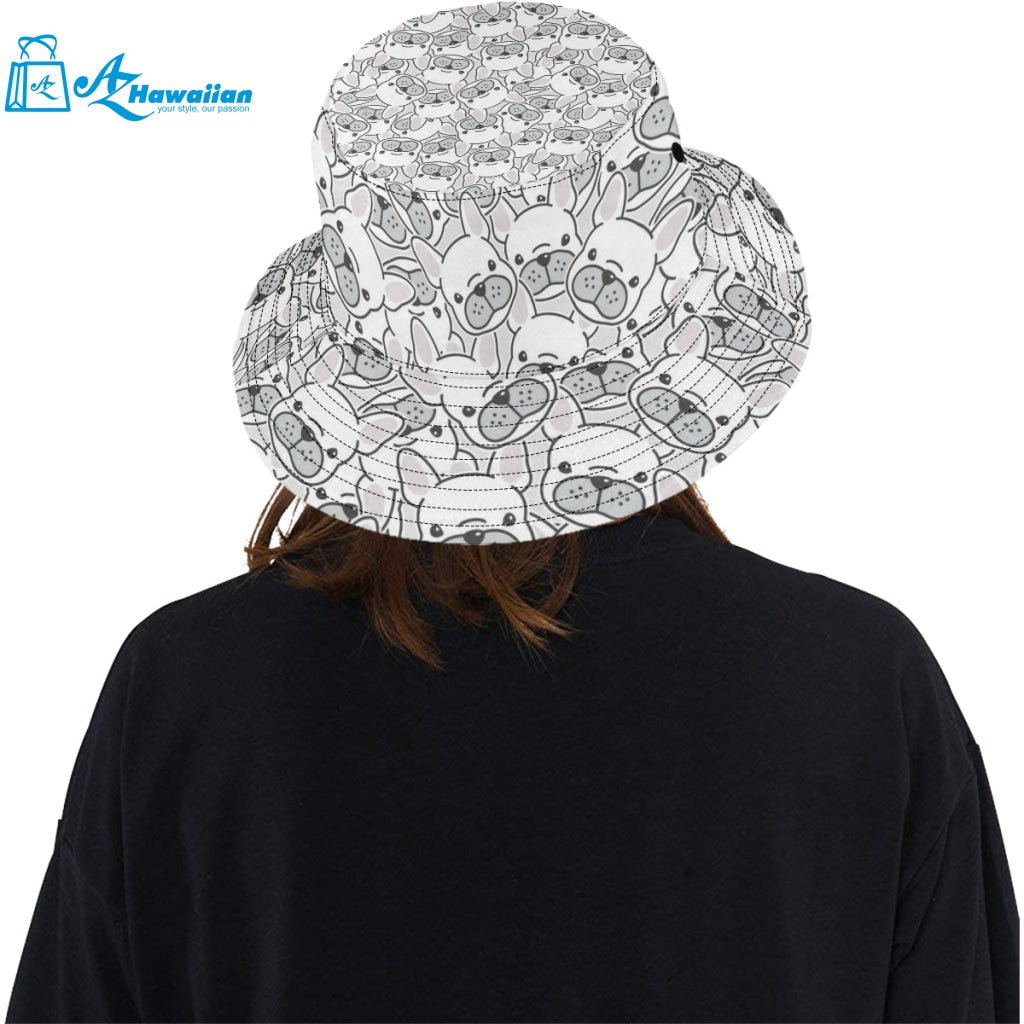 Cute french bulldog head pattern Unisex Bucket Hat