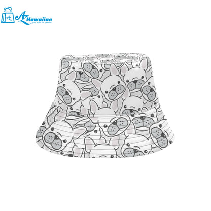 Cute french bulldog head pattern Unisex Bucket Hat