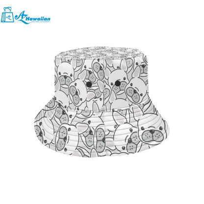 Cute french bulldog head pattern Unisex Bucket Hat