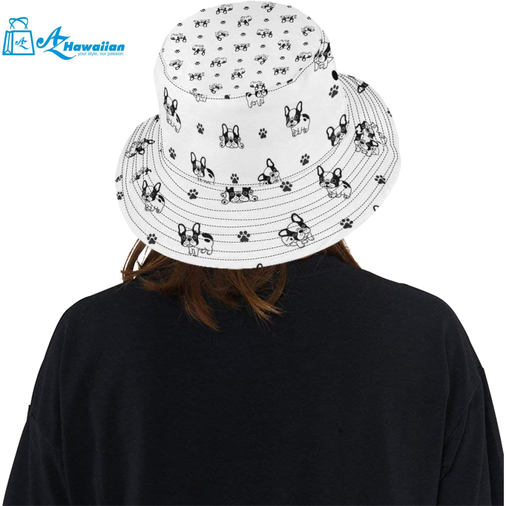 Cute french bulldog paw pattern Unisex Bucket Hat