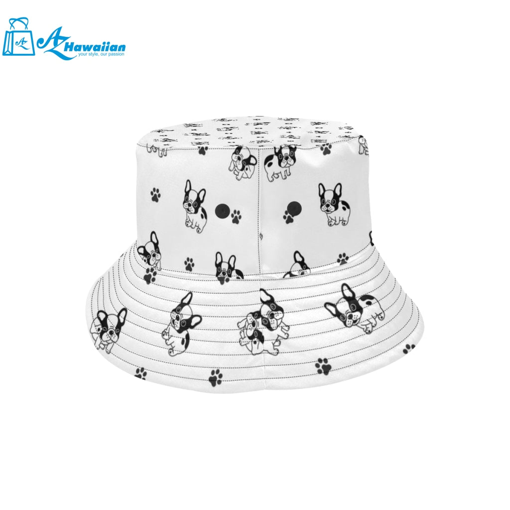 Cute french bulldog paw pattern Unisex Bucket Hat