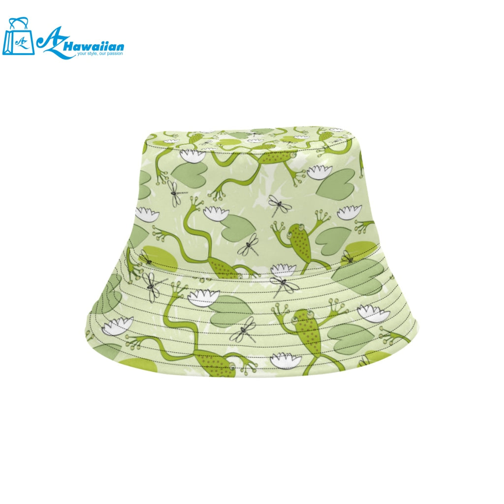 Cute frog dragonfly pattern Unisex Bucket Hat